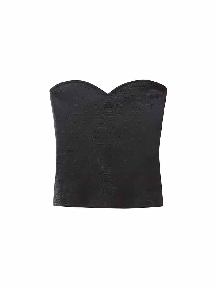

Women New Fashion Gilded lingerie style Cropped knit Tops Vintage Sleeveless backless Female Waistcoat Chic Tops