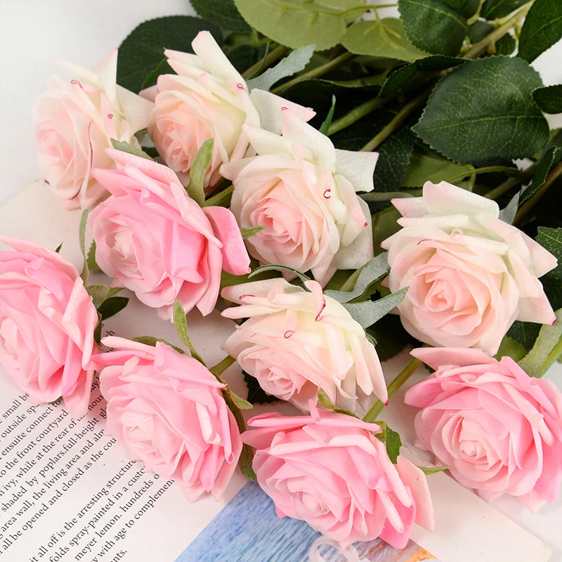 

3pcs 43cm Silk Rose Branch Artificial Flowers Bouquet For Wedding Festival Party Home Table Decoration Fake Flower Birthday Gift