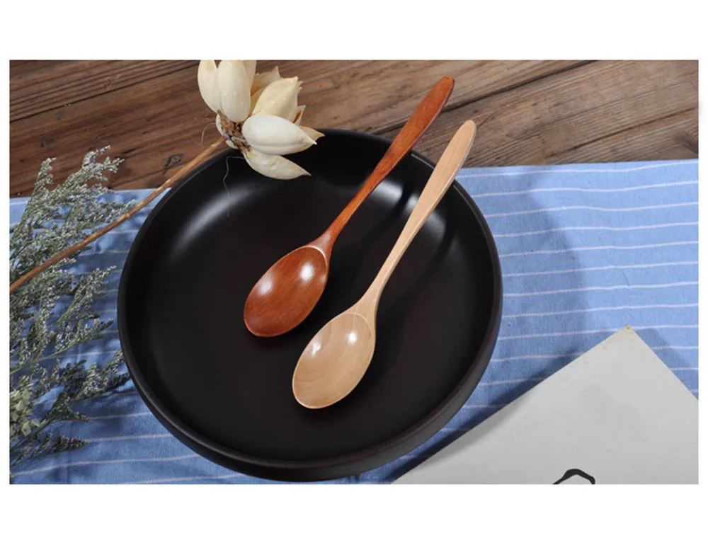 

Деревянная ложка, Бамбуковая кухонная утварь для приготовления пищи, инструмент для супа, чайная ложка для кейтеринга, деревянные ложки