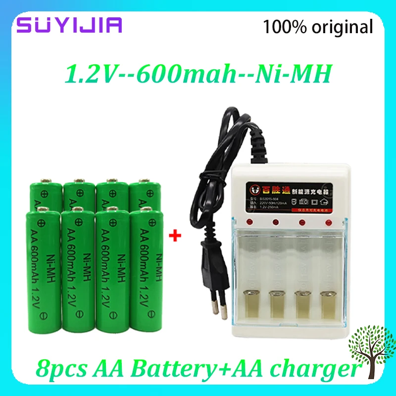 

AA 1.2V 600mAh Ni-MH Rechargeable Battery Is Suitable ForDevices Including Flashlights Electric Toys MP3/MP4 Players Clocks Etc