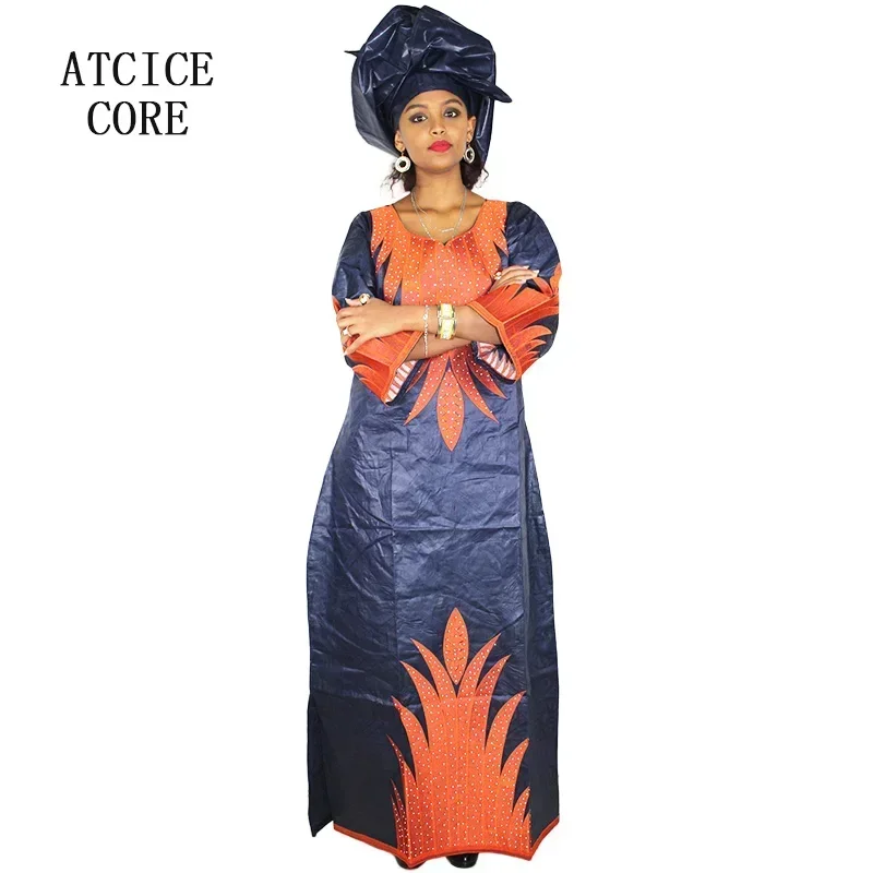 Африканские платья для женщин африканская ткань Bazin роскошная вышивка