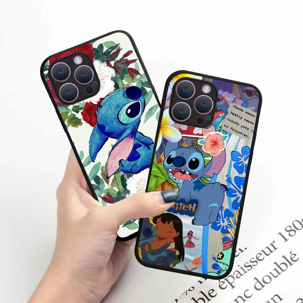 Черный чехол B-47 Stitch для OPPO Reno 11F A76 4F A77 3 A78 A73 2F A74 2Z 4 11 Pro Find X3 Lite 5G