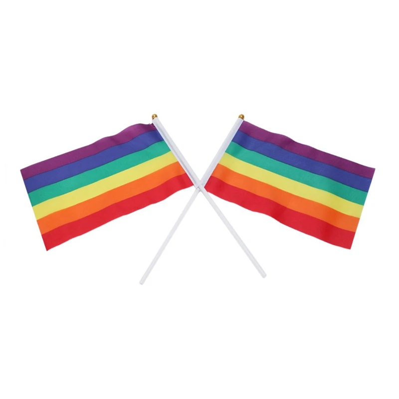

120Pcs Gay Pride Lesbian Peace LGBT Rainbow Flag Banner Festival Carnival