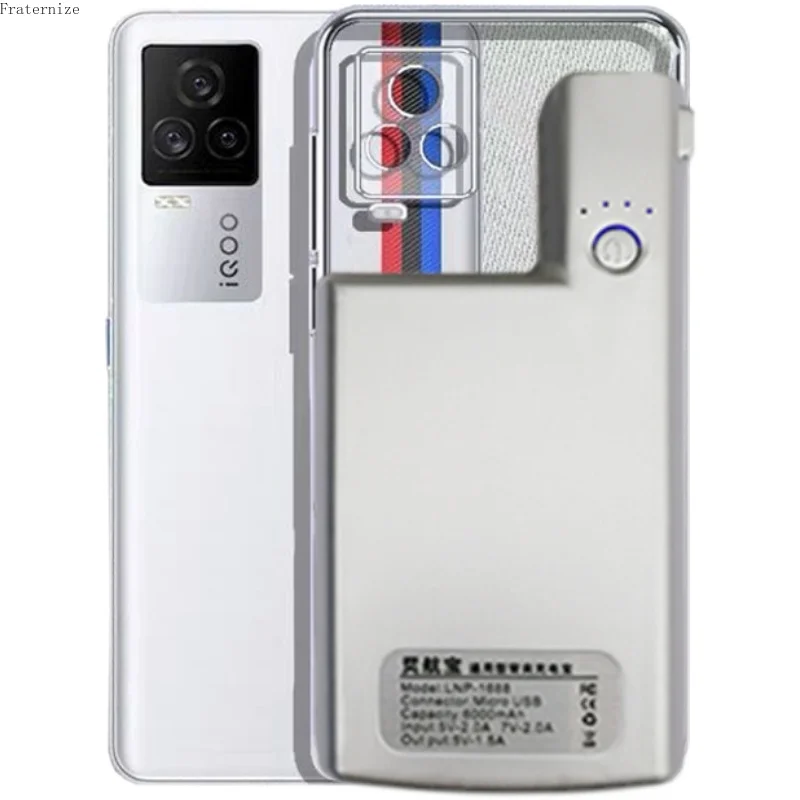

TPU shockproof Phone Case For Vivo IQOO 3 5 7 External Battery Charger Cases ForVivo IQOO Pro Neo Power Bank charging Cover Capa