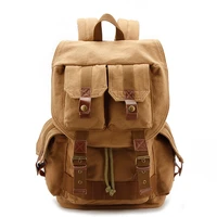 mens backpack durable drawstring bag casual canvas slr camera bag large capacity photography bag