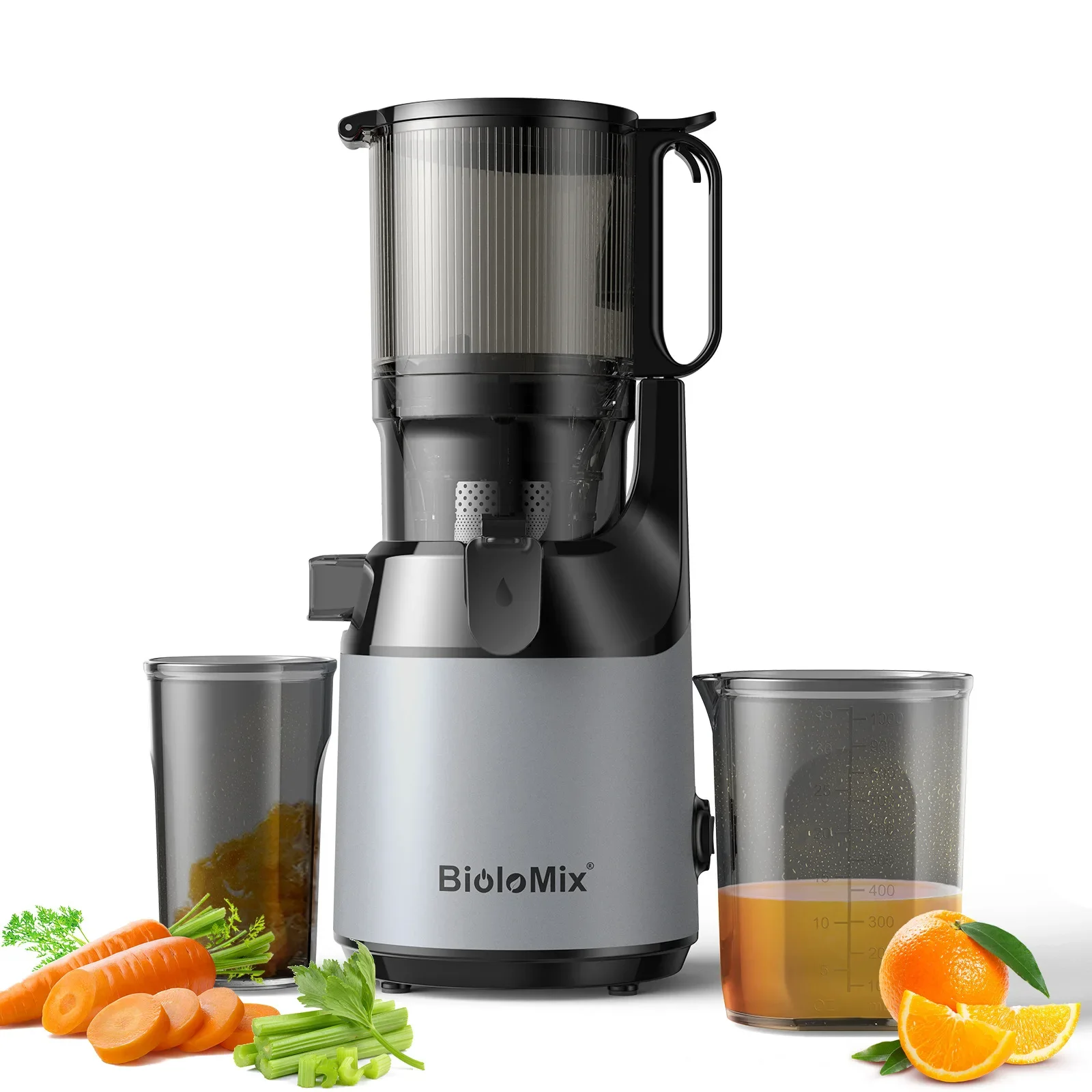 Фото Соковыжималка Slow Juicer FirmHome Store с ультрашироким горлышком 130 мм и большой емкостью для свежих соков №5