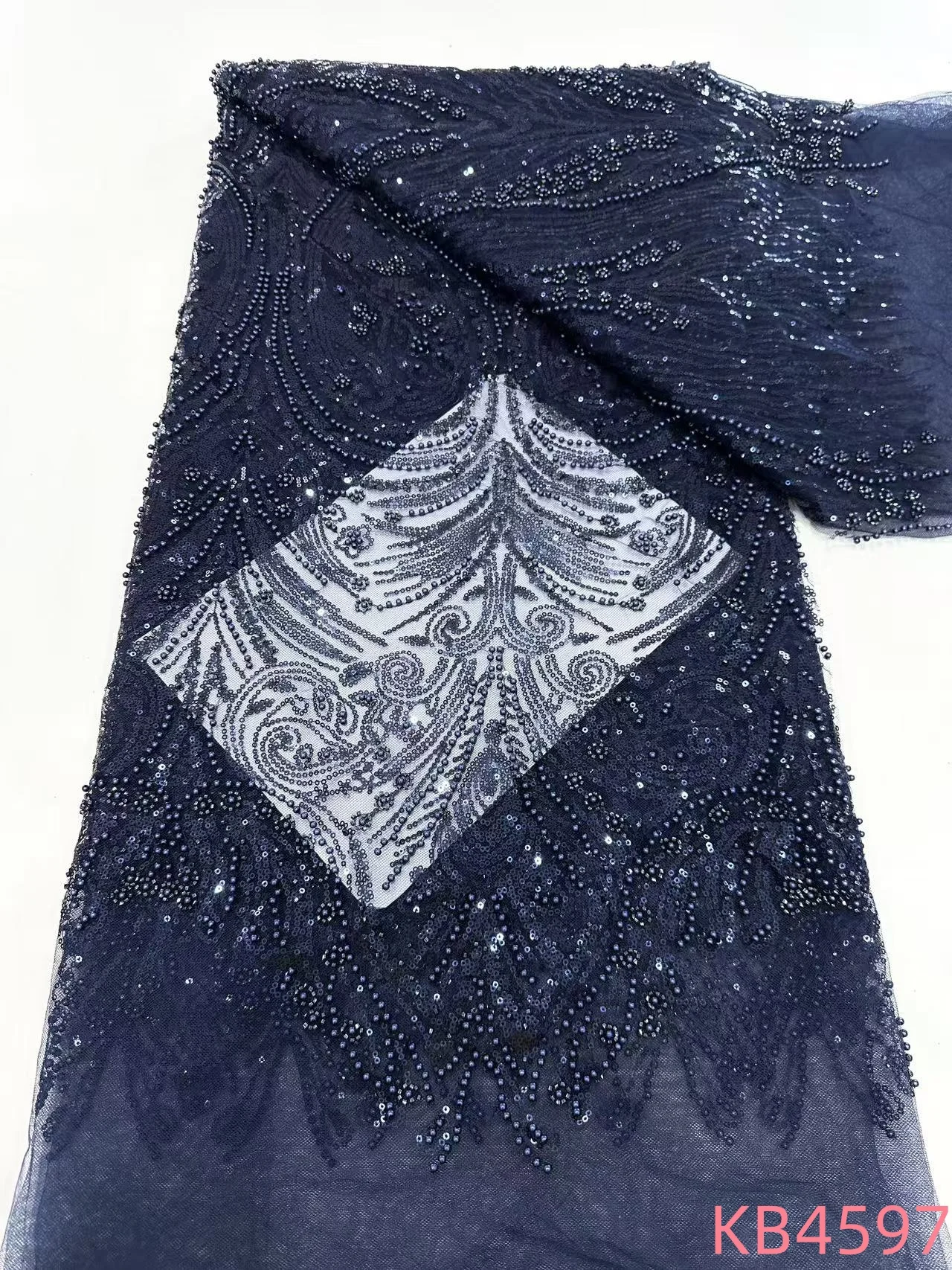 Кружевная ткань с золотыми бусинами высокое качество нигерийский тюль блестками