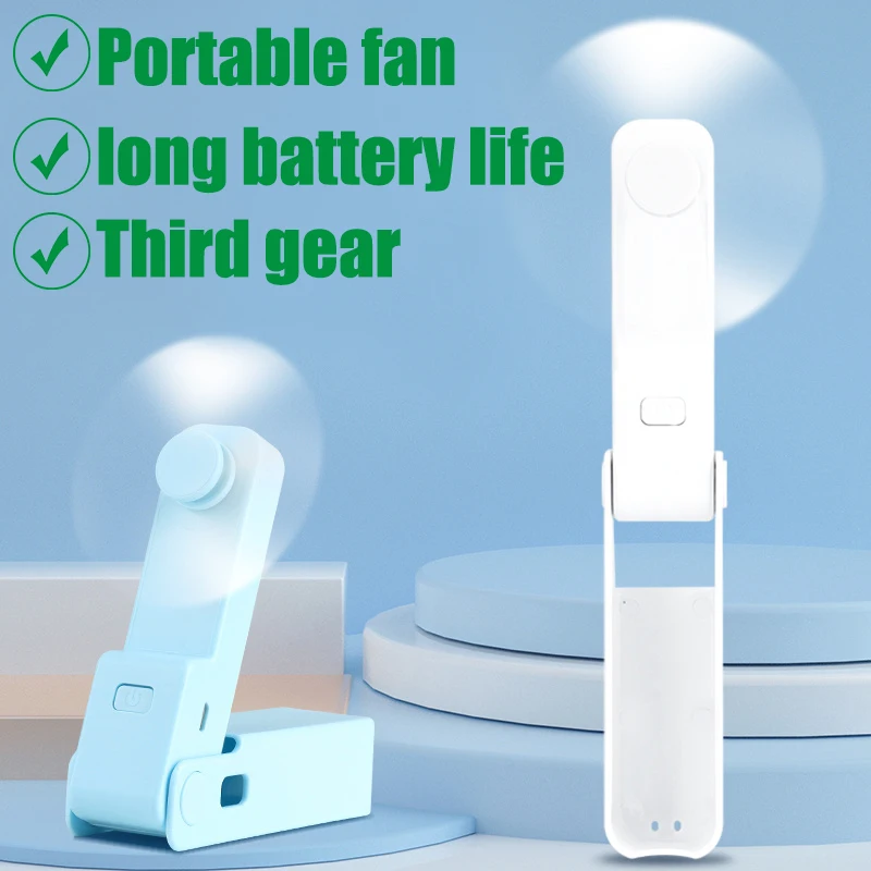 

Портативный USB мини-вентилятор, портативный Электрический перезаряжаемый бесшумный Карманный складной ручной охлаждающий вентилятор для ...
