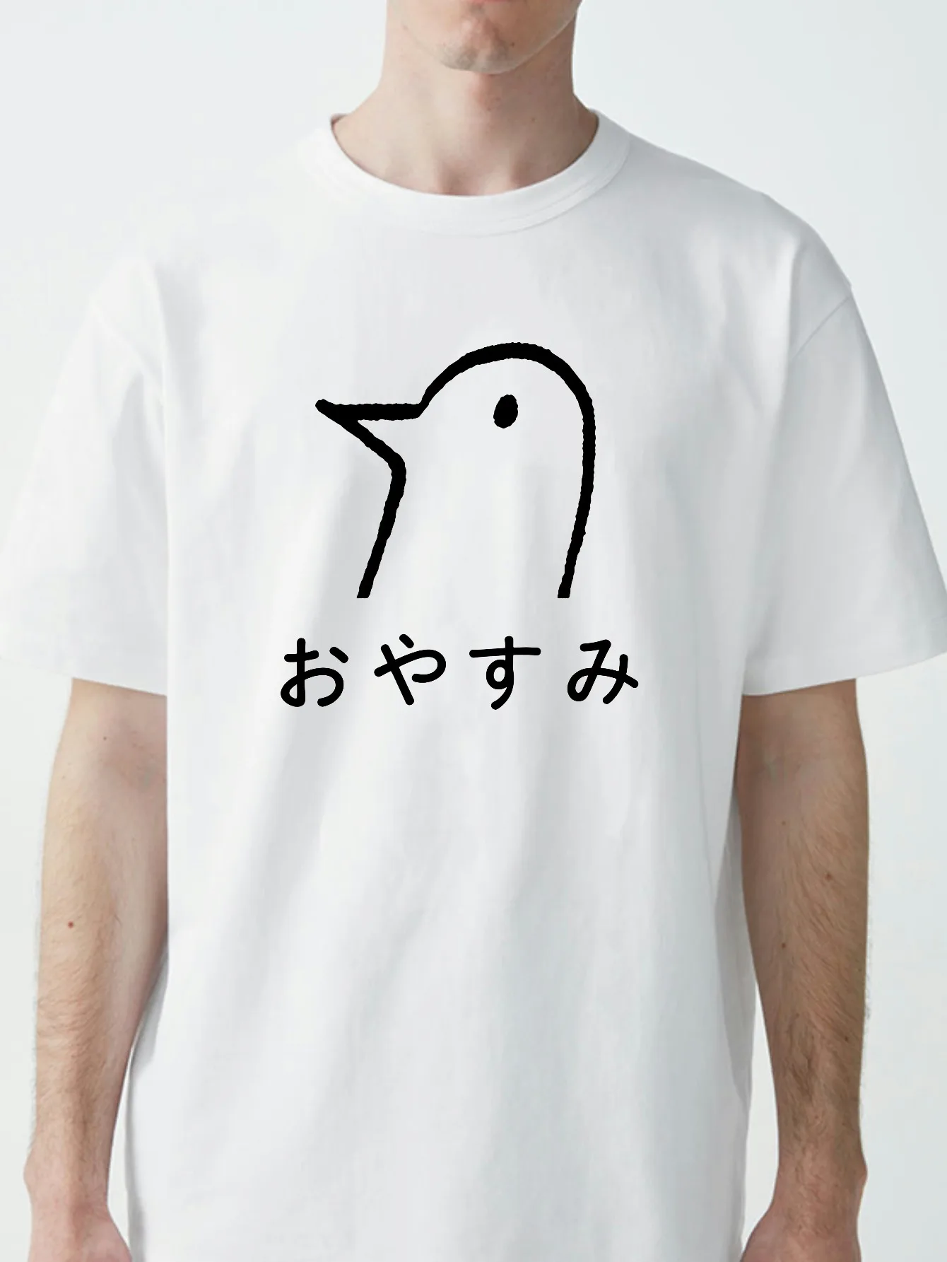Фото Футболка с графическим рисунком Penguin Punpun Onodera Manga Ink Art, модная дышащая футболка унисекс с короткими рукавами, летняя футболка с круглым вырезом №3