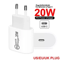 20w pd fast charging wall charger mobile phone usb c type c adapter quick charger for iphone 13 12 11 huawei ipad pd data cable