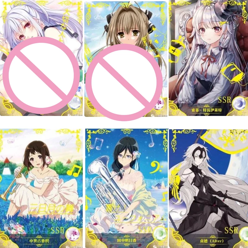 

Подарочная коробка для богини Танака АСУКА, набор из 3 шт., персонажи аниме, Бронзирующая настольная игра, коллекционная карточка, детские иг...