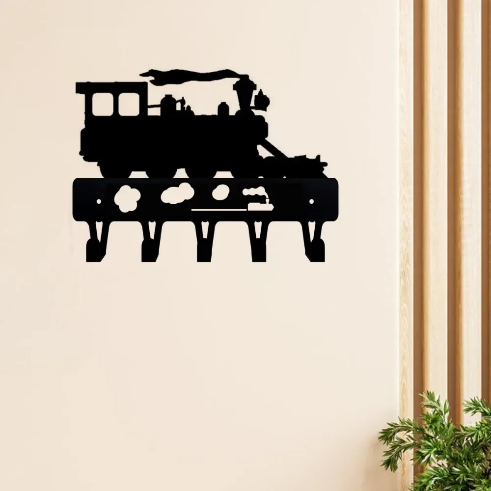 Металлический Настенный Держатель Для Ключей С Декоративными Крючками Steam Trail