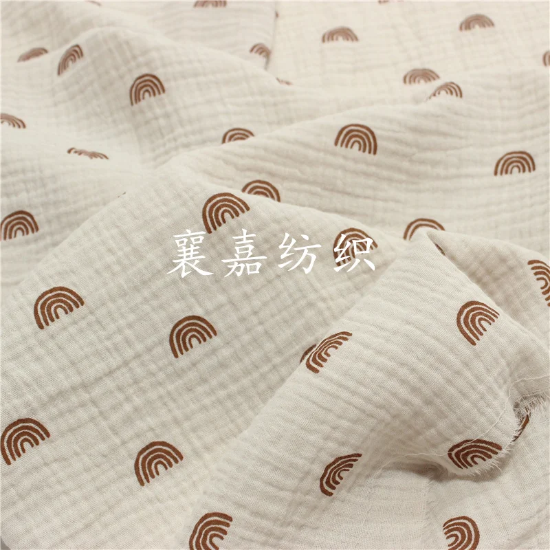 

Двухслойная хлопковая марлевая крепированная ткань весна-лето одеяло-кондиционер ткань детская одежда ткань
