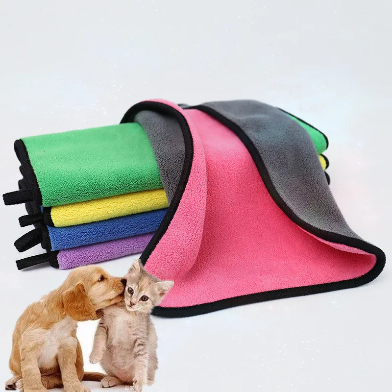 

Полотенце для домашних животных, банное впитывающее полотенце, мягкое банное полотенце без ворса для собак и кошек, впитывающее быстросохн...