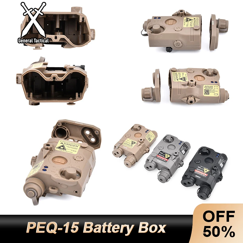 Фото Муляж батарейного отсека PEQ-15 AR/PEQ (версия UHP) для игрушечного оружия, аксессуар для охоты, нефункциональный, без батареек №1