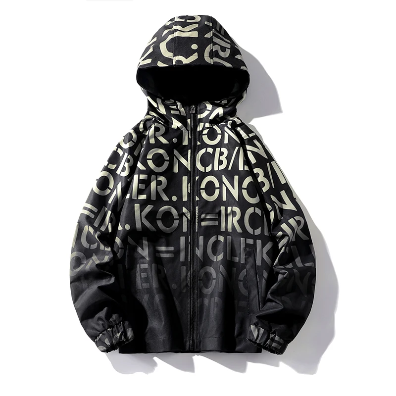 

Japan Fashion Print 2022 Spring Autumn Hip Hop Streetwear Zip Up Hooded Casual Jacket Mens Bomber Clothes OverAsian 6XL 7XL 8XL