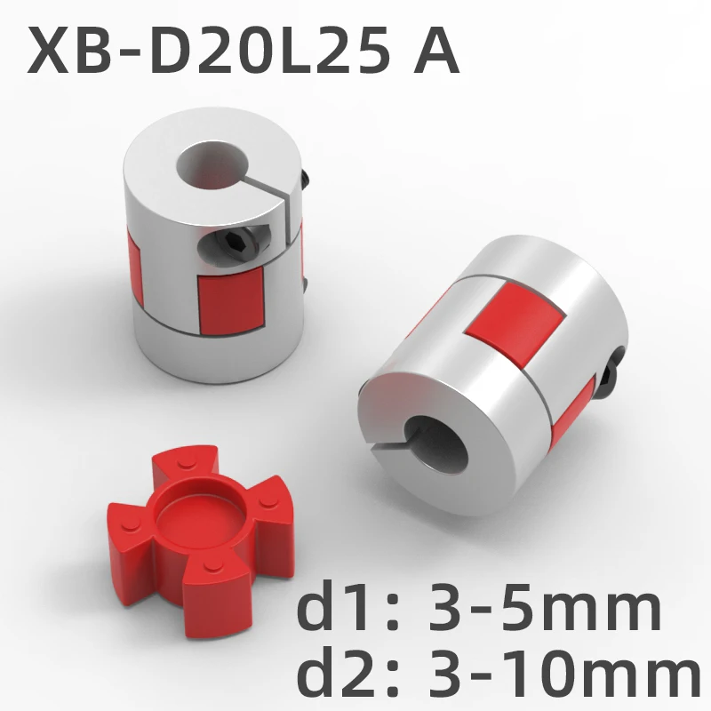 

XB D20L25 A Two Jaws Coupler Aluminium Plum Flexible Shaft Coupling Motor Connector CNC Flexible Couplings 3/3.17/4/5/6/6.35/8mm