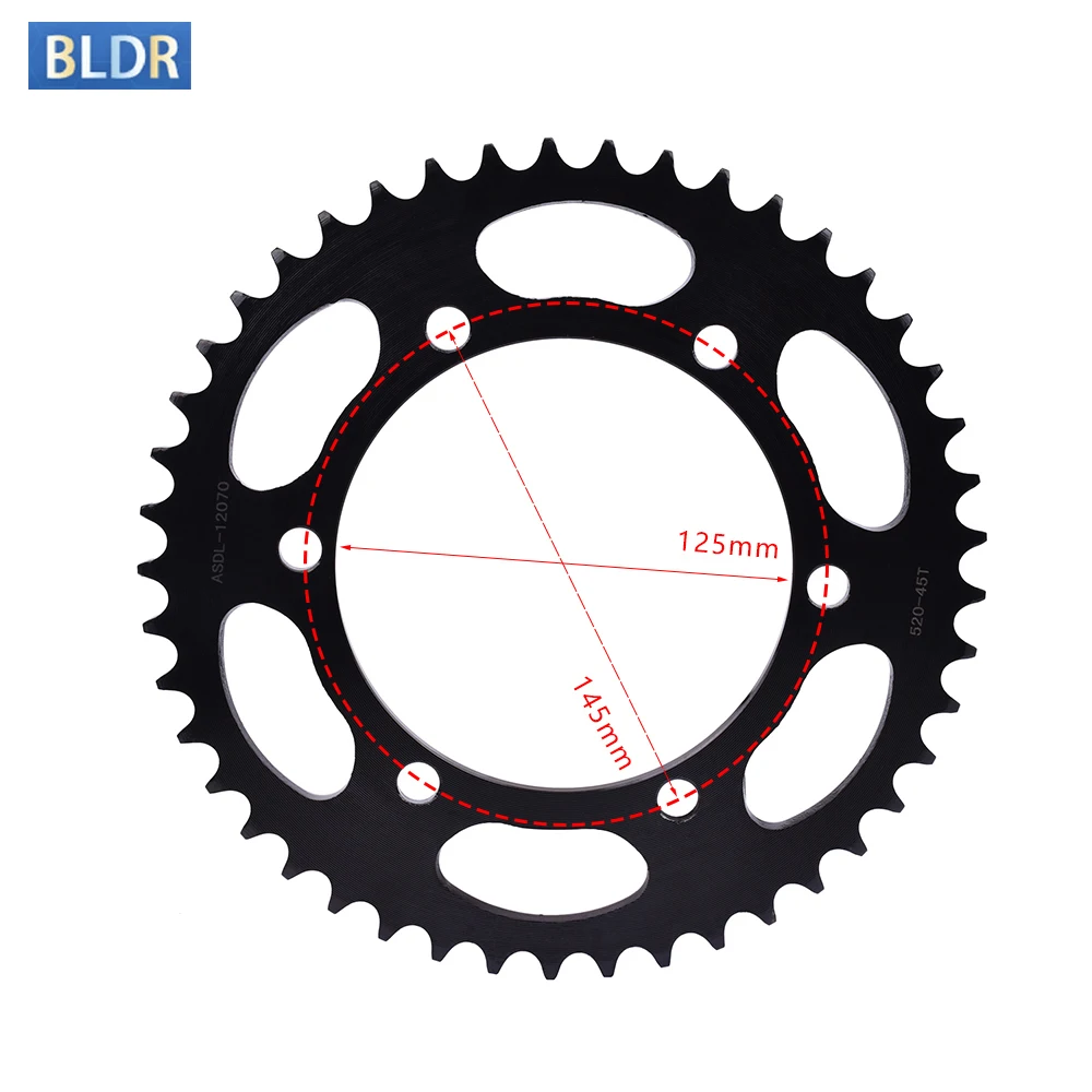 

520-45T 45 Tooth Rear Sprocket Gear Wheel Cam For Yamaha XT660 XT660R XT660X Super Motard XT 660 04-2015 MT-03 MT03 MT 03 06-12