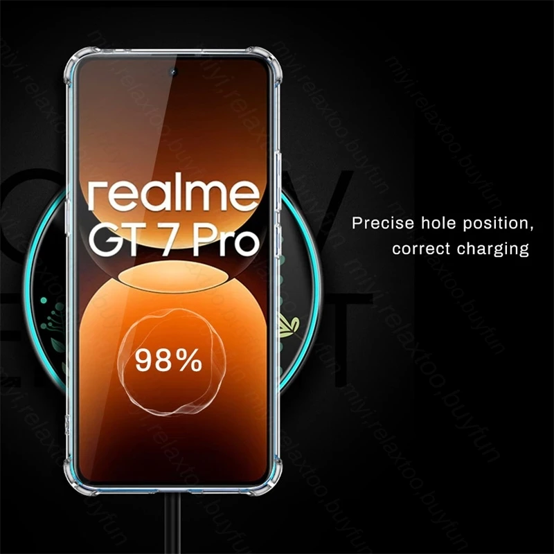 Противоударный чехол Realmi GT7 Pro для Realme GT 7 GT7Pro 5G RMX5010 RMX5011 6 78 дюйма прозрачный мягкий
