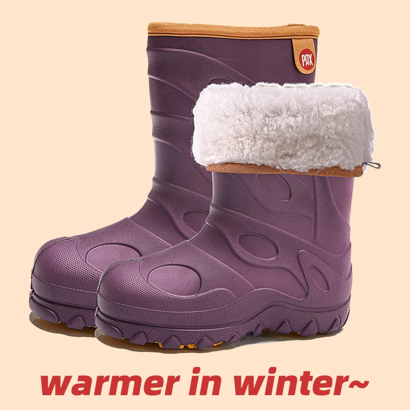 

Velvet rain boots children's thickened children's rain boots soft non-slip outdoor lightweight rubber shoes rainboots for child