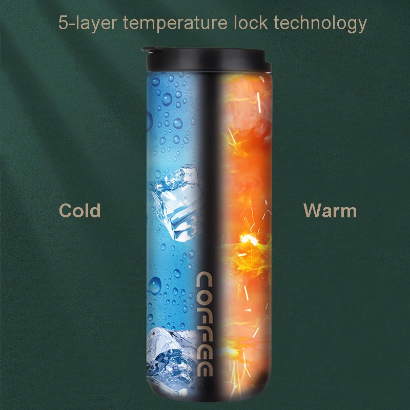 350 мл/500 мл кружки 304 нержавеющая сталь автомобильная прямая Питьевая кофейная