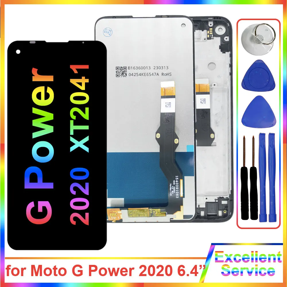 6 4-дюймовый ЖК-дисплей для Motorola Moto G Power 2020 XT2041 сменный с сенсорным экраном и