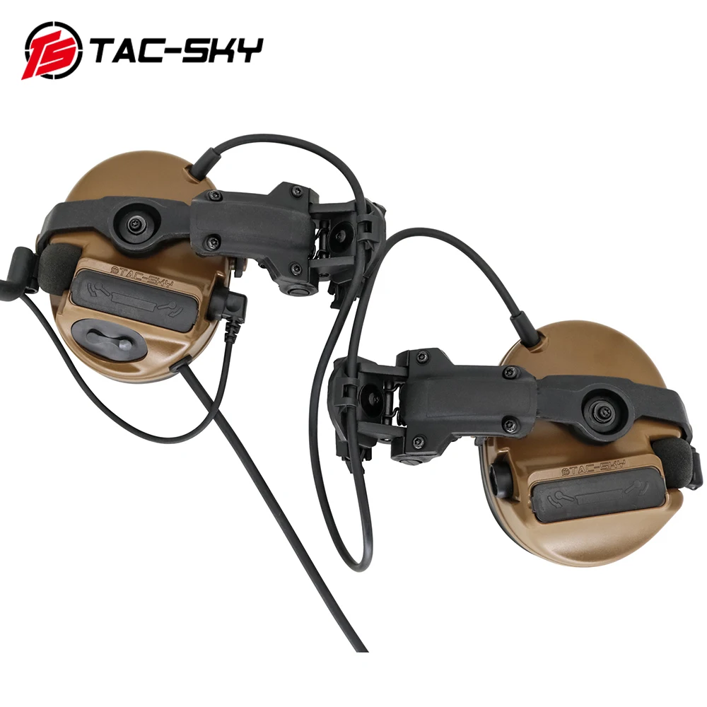 Дешево TAC-SKY COMTAC III Быстрый Шлем ARC Track Bracket Edition силиконовые наушники шумоподавление пикапы тактические наушники COMTAC