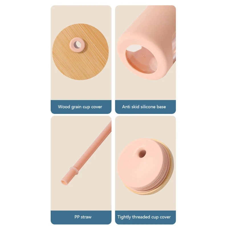 Стакан для воды чашки чая Boba бамбуковая крышка не содержит BPA путешествий в