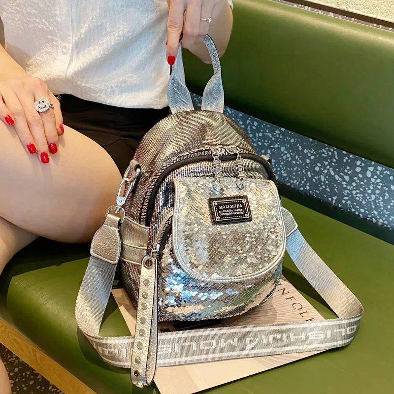 

Ita Bag Pack Sequines Women's Backpack Rivet Luxury Designer Mini Backpack Women Shoulder Bolsos Travel School Bag Mochila