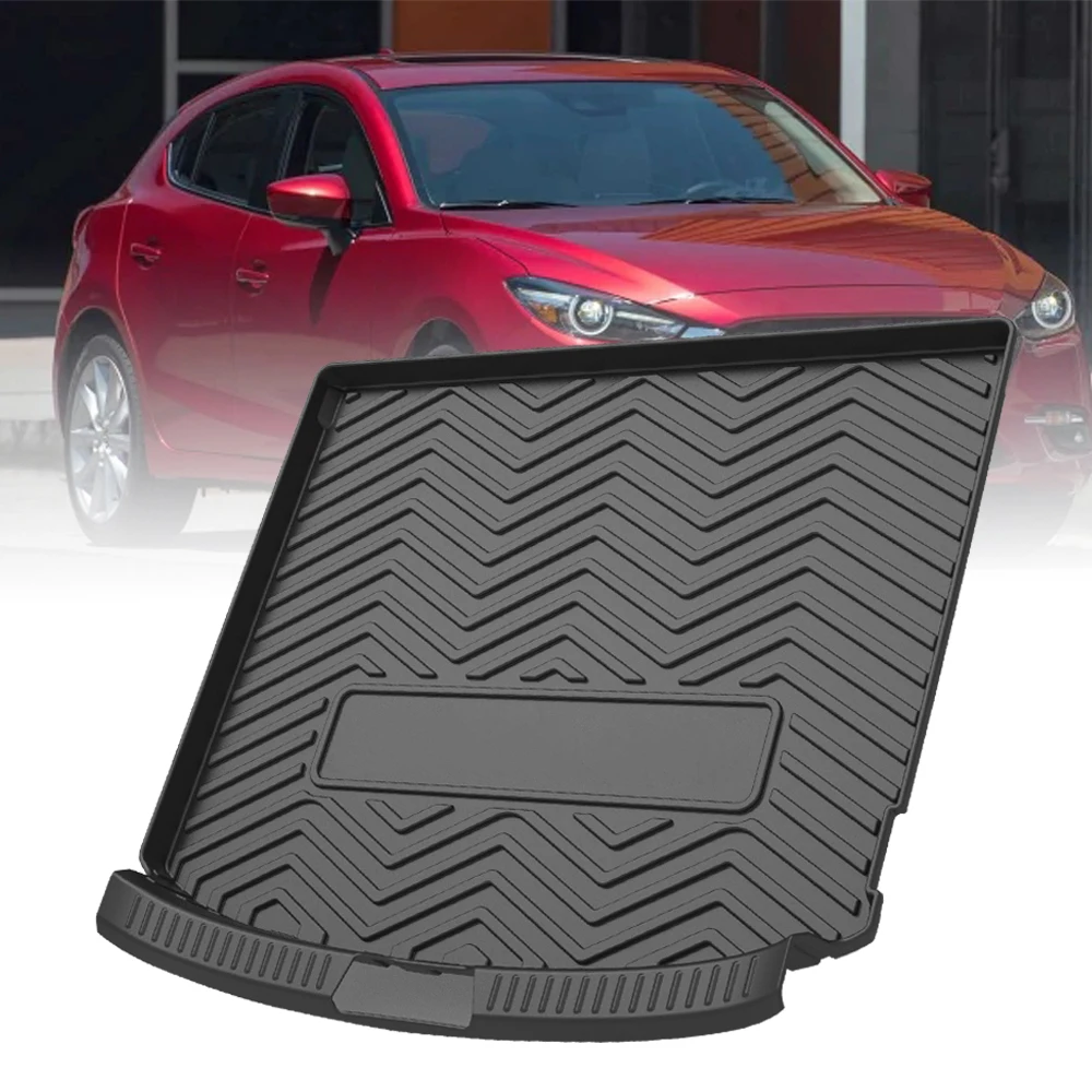 For Mazda 3 Hatchback 2014-2016 2017-2019 TPE Storage Box Pad Rear Trunk Mat Waterproof Protective Liner Trunk Tray Floor Mat