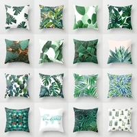 decorative pillow case elife 4545cm green plants polyester cotton home decoration car cushion cover sofa throw pillowcase