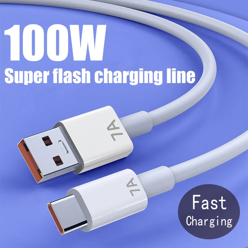 

7A USB Type C Cable For Huawei Oneplus 10 9 8 7 Pro Fast Charging Wire USB-C For Samsung Galaxy S22 Ultra A53 S20 FE A52 Xiaomi