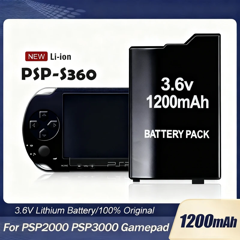 Фото PURFIELD 1200 мАч 3,6 В сменный аккумулятор для Sony PSP2000 PSP3000 PSP S110 геймпад PlayStation портативный контроллер аккумуляторы №1