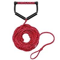 wakeboard rope water ski rope 4 sections 75 feet with eva floating handles and storage bag tow rope for tubing for water ski