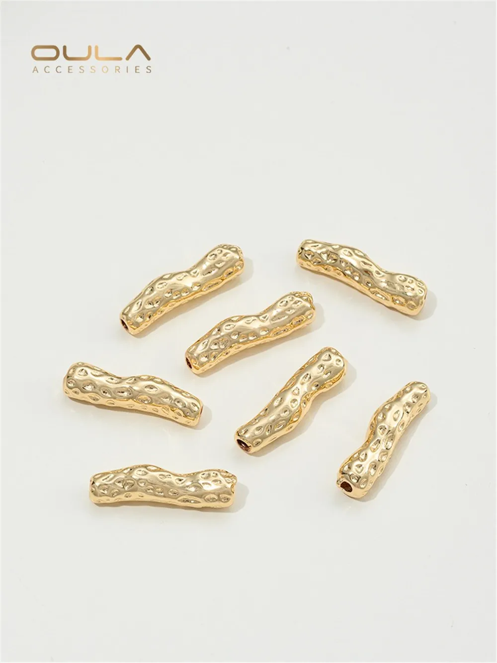 Длинная полоска имитация барокко бусина 14 к позолоченная прямая в форме