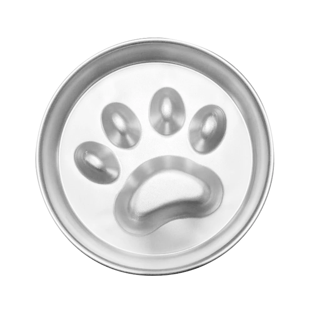 

Food Pet Stainless Steel Slow Down Eating Health Anti Skid Feeding Station Durable Removable Easy Clean Cat Water Dog Bowls