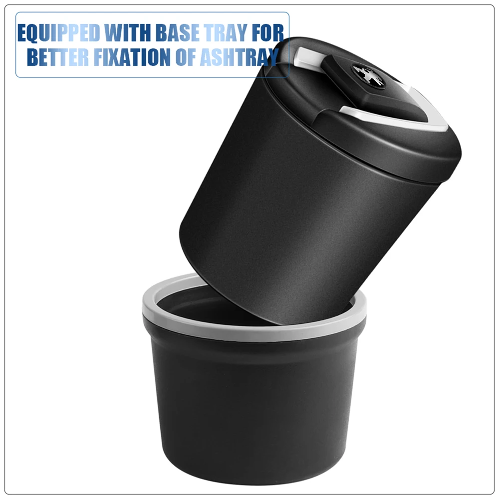 1 шт. светодиодная автомобильная пепельница чашка для хранения значков