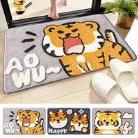 tiger pattern rug non slip rug animal pattern tiger bath mat bathroom cute tiger carpet for home office multi patterns