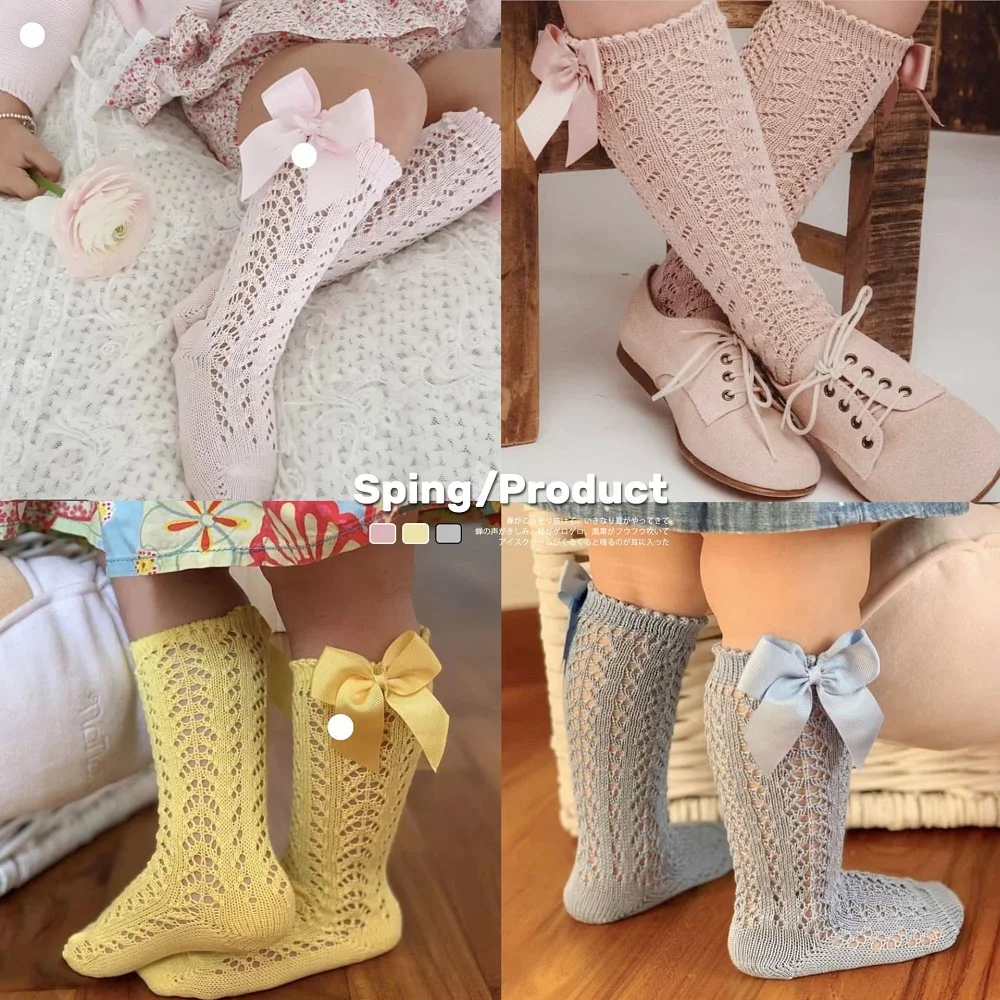 Детские гольфы Сезон весна-лето Сетчатые носки для малышей Тонкие принцессы с