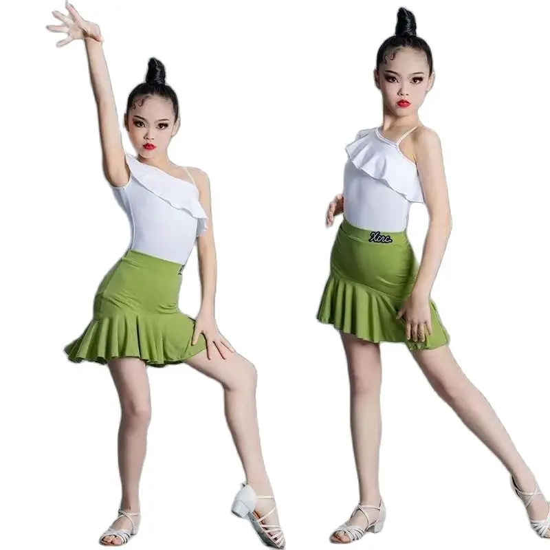 

Платье для латиноамериканских танцев для девочек детские профессиональные соревнования Бальные Танцевальные Костюмы для детей