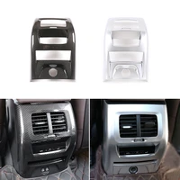carbon texture car interior center armrest rear air vent outlet anti kick frame cover trim for bmw x3 g01 x4 g02 2018 2019