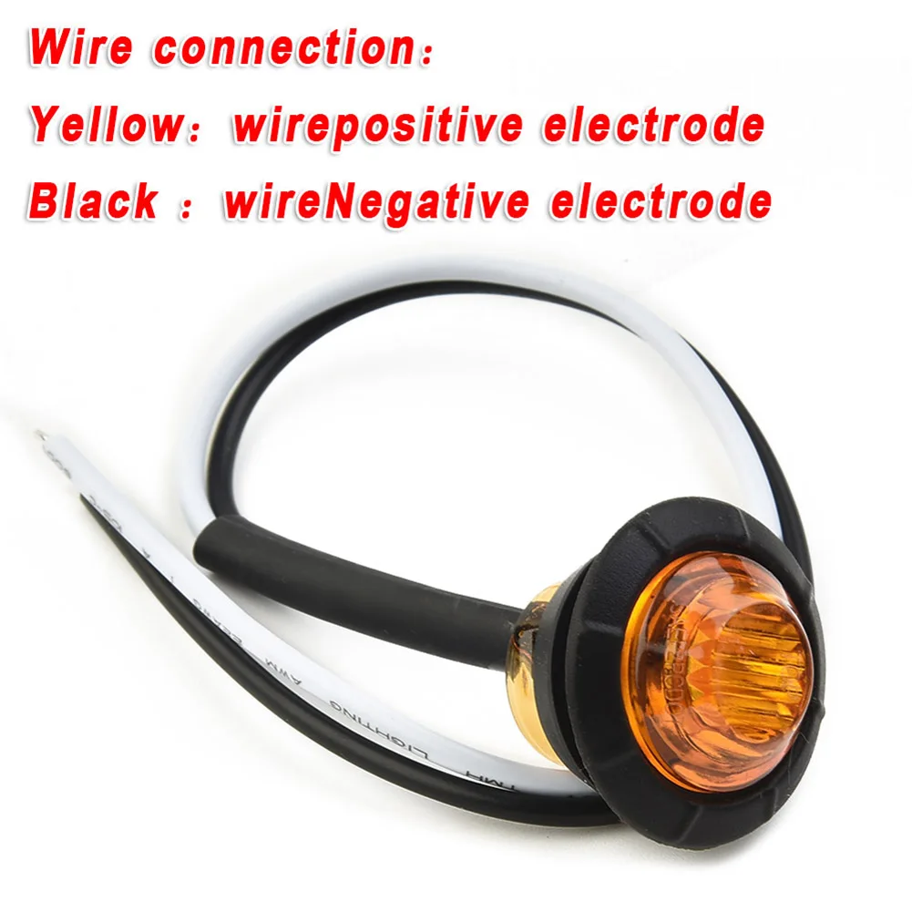 

Portable Practical Durable Clearance lights Accessories Amber Exterior LED Parts Round Set Side Marker Trailer