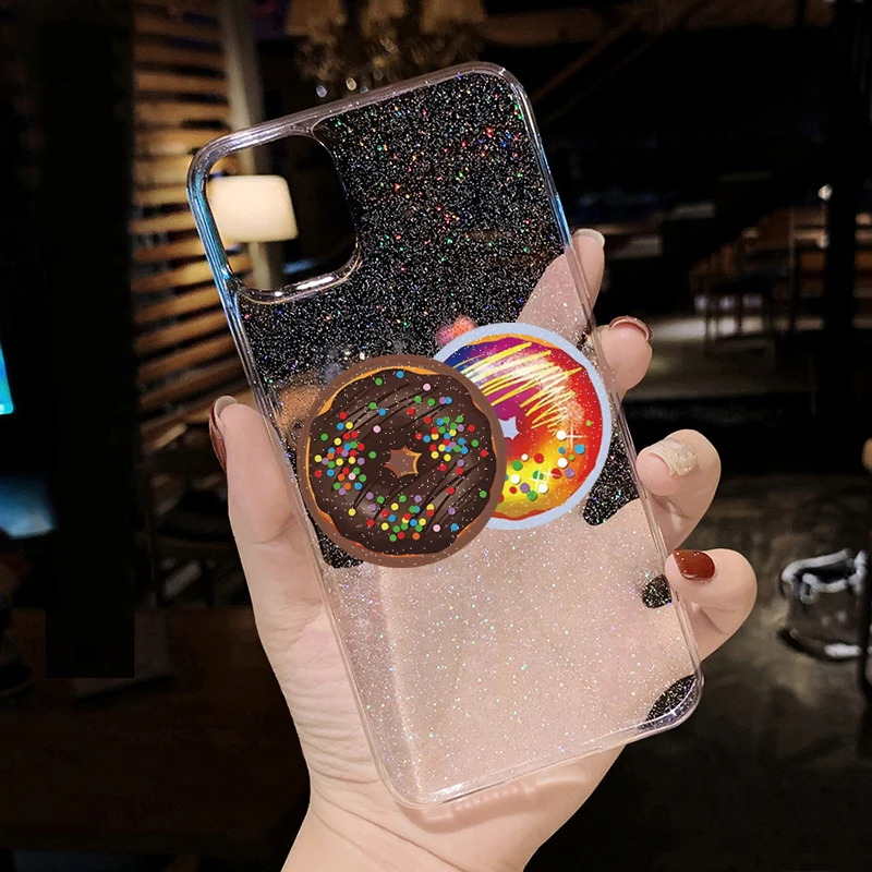 Чехол для телефона Powder Donut Shining для Samsung Galaxy A01 A02S A10 A10E A10S J2 J4 J6 J8 Plus Prime Pro 2018 Clear Soft Back Cover.