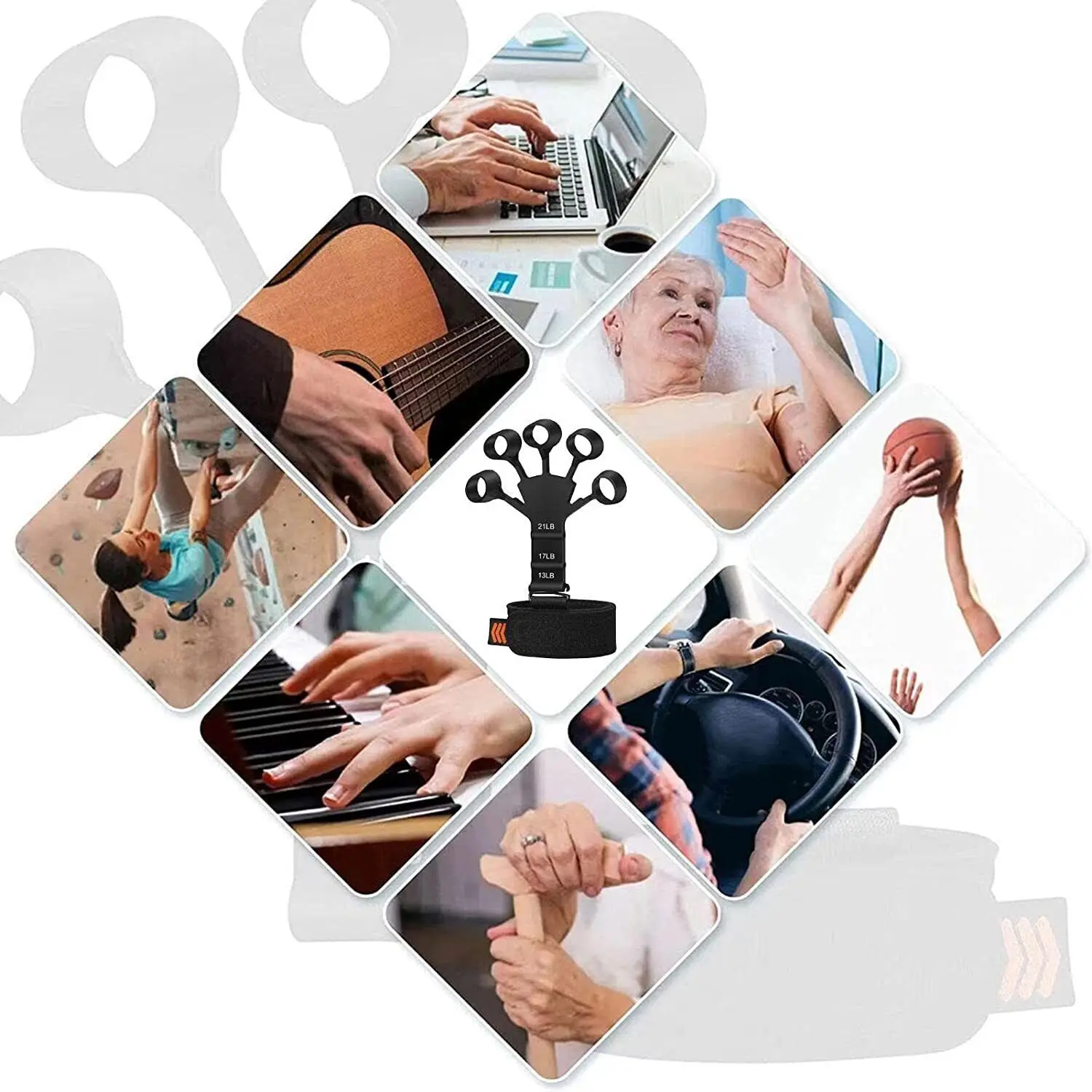 2 шт. силиконовый тренажер для рук |