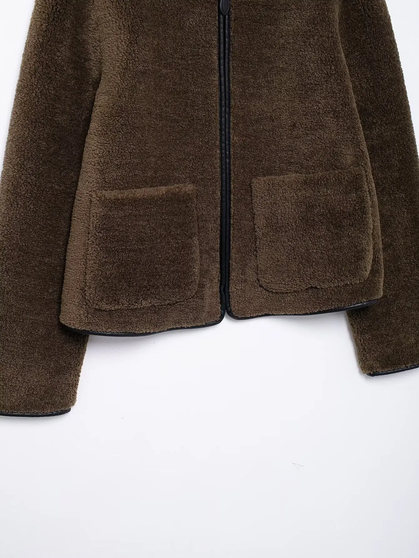 RZRA2024 Новые зимние товары женская флисовая куртка с круглым вырезом и длинными