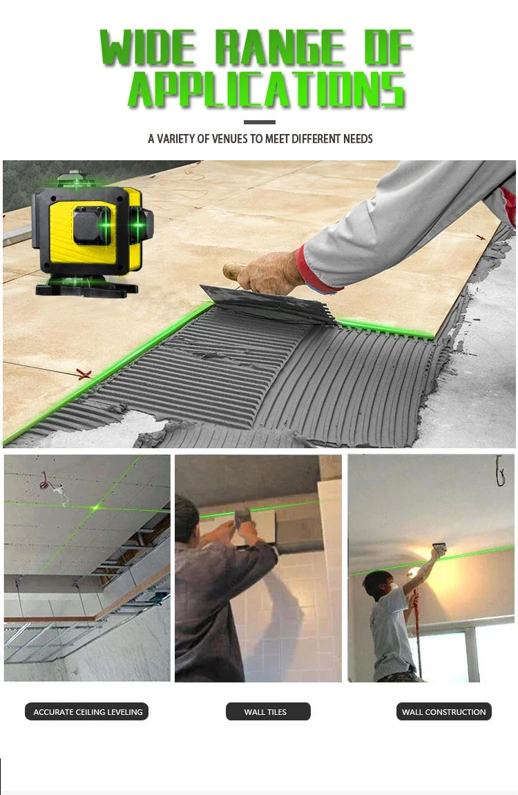 KM Многоцелевой Магнитный лазерный уровень с вращающимися линиями для