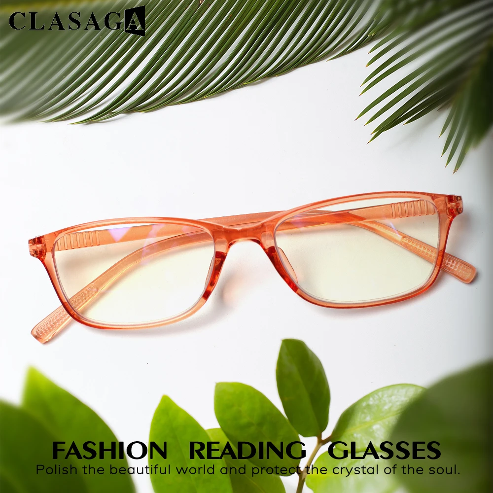 Купи CLASAGA Women Reading Glasses Fashion Eyeglass Clear Lens Transparent Frame Ladies Lightweight Anti Eyestrain/Glare Diopter за 503 рублей в магазине AliExpress