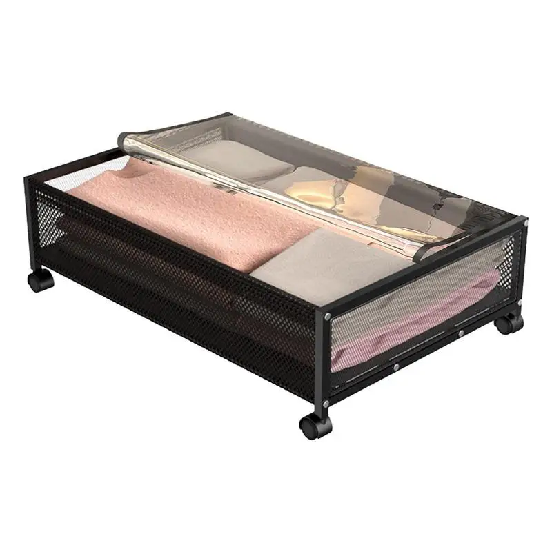 

Under Bed Storage With Wheels Portable Under Bed Storage With Wheels Underbed Storage Bins Store Clothes Bedding Books Towels To
