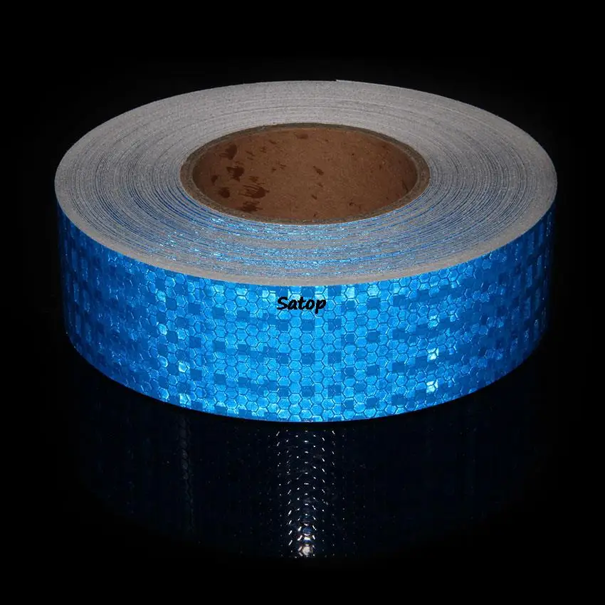 

5cm*50m Reflective Tape Safety Caution Warning Shining Star Blue Reflector Adhesive Sticker For Bicycle Car Styling Bike Sticker