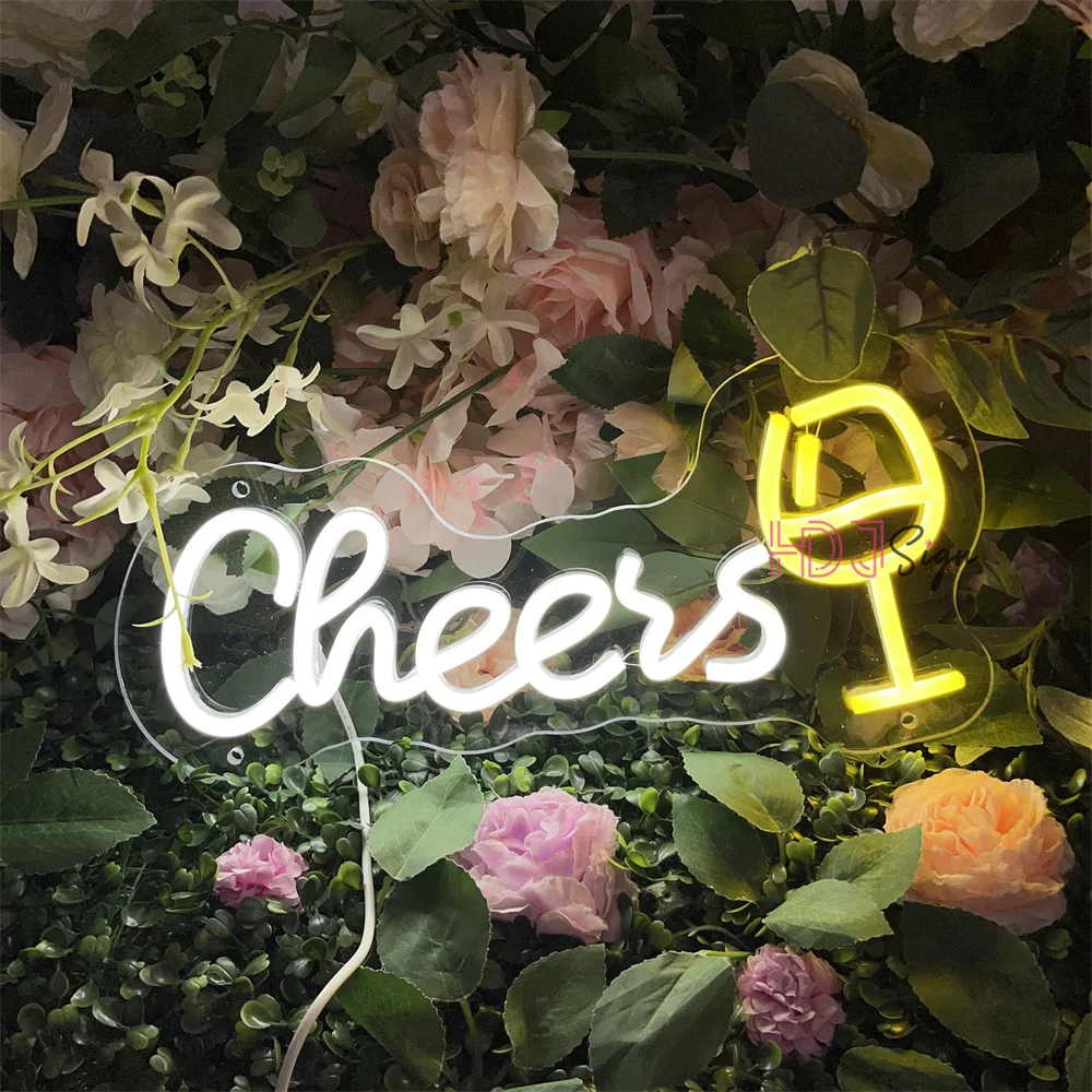 

Cheers Neon Sign Happy Birthday Led Neon Light For Wedding Decoration Letters Wall Room Decor Neon Party Night Lamps